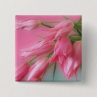 Rosa Tulpen Button