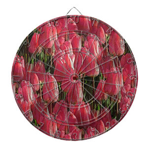 Rosa Tulpen Floral Dartscheibe