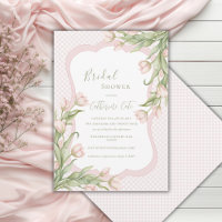 Rosa Tulpen Floral Vintage Punkte Brautdusche 