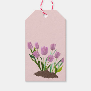 Rosa Tulpen Geschenkanhänger