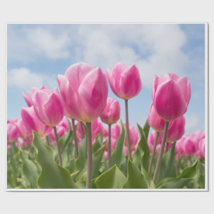 Rosa Tulpen Geschenkpapier 