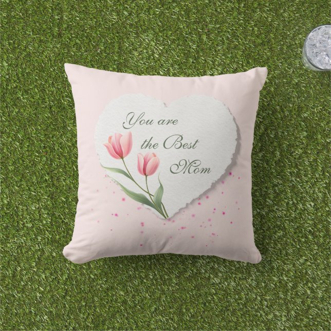 Rosa Tulpen Herz Muttertagsgeschenk Kissen (Golfball-Marker)