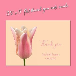 Rosa Tulpen Hochzeit Danke Flach Notizkarte Mitteilungskarte