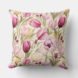 Rosa Tulpen Kissen