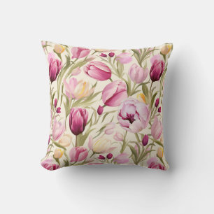 Rosa Tulpen Kissen