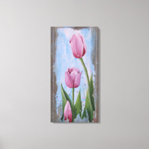 Rosa Tulpen  Leinwanddruck