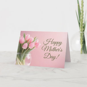 Rosa Tulpen Muttertag Feiertagskarte