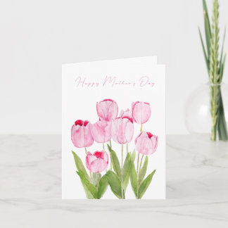 Rosa Tulpen Muttertagskarte Karte