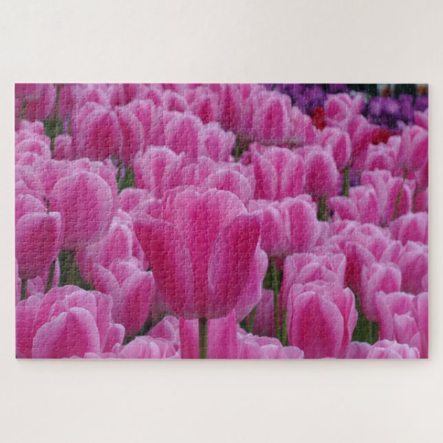 Rosa Tulpen-Puzzle Puzzle (Horizontal)