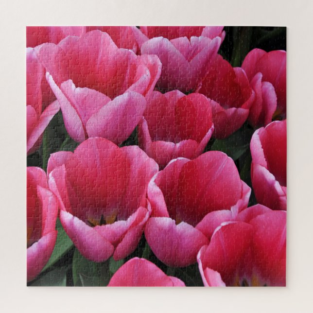 Rosa Tulpen Schönheit Puzzle (Vertikal)