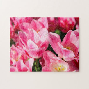 Rosa Tulpen-Spiel-Puzzle Puzzle