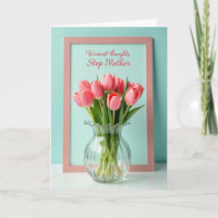 Rosa Tulpen Stiefmutter Karte