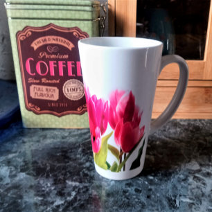Rosa Tulpenblüten Frühlingszeit  Milchtasse