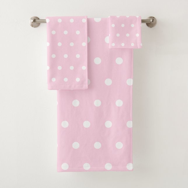 Rosa Tupfen Badhandtuch Set (Insitu)