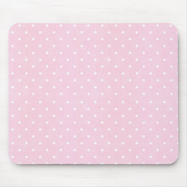 Rosa Tupfen Mousepad (Vorne)