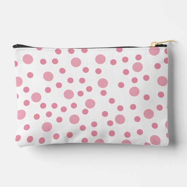 Rosa Tupfen-Socken Zubehörtasche (Rückseite)