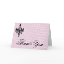 Rosa Tupfen und schwarzer Leuchter