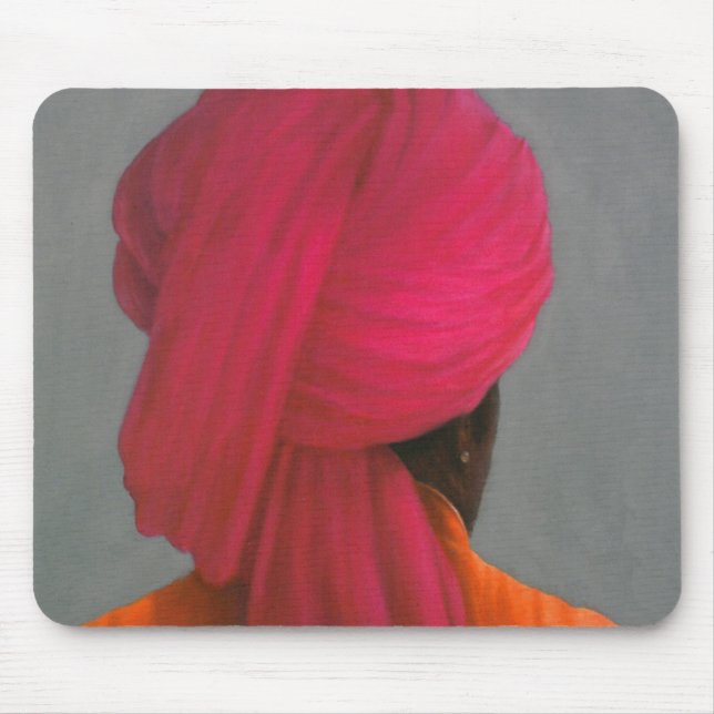 Rosa Turban Mousepad (Vorne)