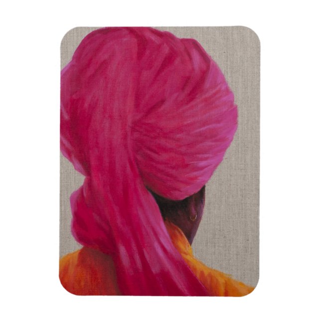 Rosa Turban Orange Jacket 2014 Magnet (Vertikal)