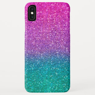 Rosa Türkis Aqua Blau und Lila funkelnder Glitter Case-Mate iPhone Hülle