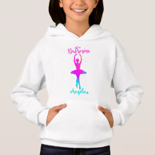 Rosa Türkis Personalisiert Ballerina Hoodie