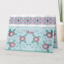 Rosa Türkis und hellblau Karte