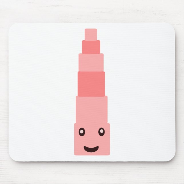 Rosa Turm Montessori Mousepad (Vorne)