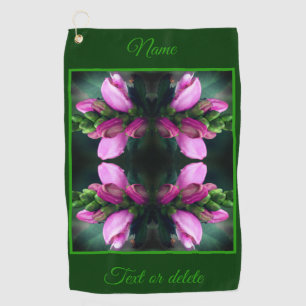 Rosa Turtlehead-Blume Abstrakt Personalisiert Golfhandtuch