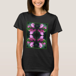 Rosa Turtlehead-Blume Nah Abstrakt T-Shirt