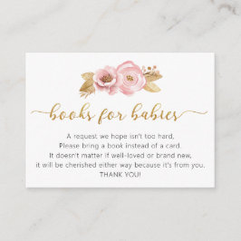 Rosa Twin Girls Buchanfrage Card Begleitkarte