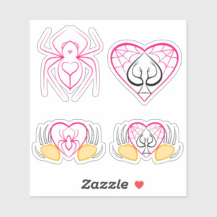 Rosa Twink Spider Liebhaber Aufkleber