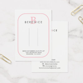 Rosa Typografie Monogram Logo-Haarklammern Anzeige