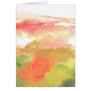 Rosa-u. Grün-BlumenAquarell