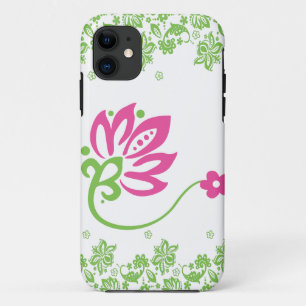 Rosa u. grüner Paisley-Taschen-Kasten für iPhone Case-Mate iPhone Hülle