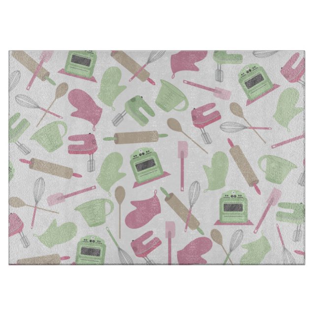 Rosa u. grünes Küchen-Schneidebrett Schneidebrett (Vorderseite)