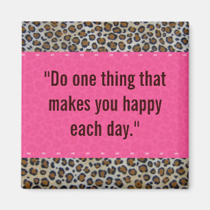 Rosa u. Leopard-Druck Magnet