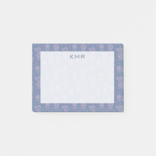 Rosa u. lila Cartoon-Kaktus-Muster Post-it Klebezettel