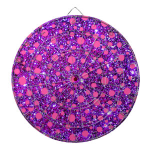 Rosa u. lila Glittery Girlie ModeDartboard Dartscheibe