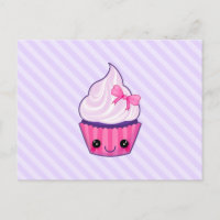 Rosa u. lila Kawaii Kuchen-Illustration
