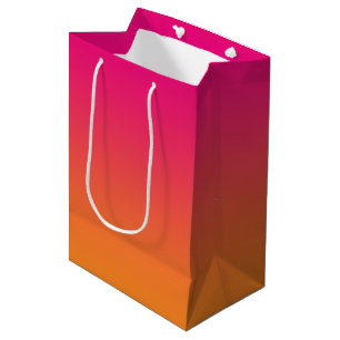 Rosa u. orange Ombre Mittlere Geschenktüte