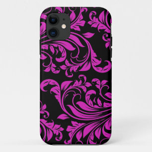 Rosa u. schwarzer Damast kopiert iPhone 5 Case-Mate iPhone Hülle