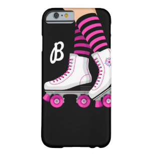 Rosa u. schwarzes Rollen-Skate-Skaten Barely There iPhone 6 Hülle