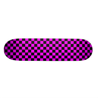 Rosa u. schwarzes Schachbrett-Skateboard Skateboard