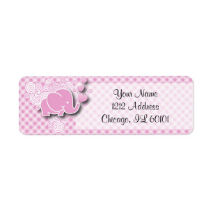 Rosa-u. weißerkarierter Baby-Elefant
