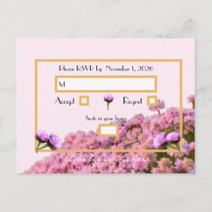 Rosa UAWG mit Blumen und Gold Postkarte