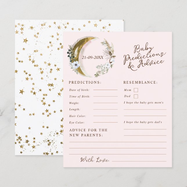 Rosa über dem Mond Kindervorhersagen und Ratschläg (Vorne/Hinten)