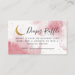 Rosa über dem Mond Windeldusche Windelwindelrutsch Begleitkarte