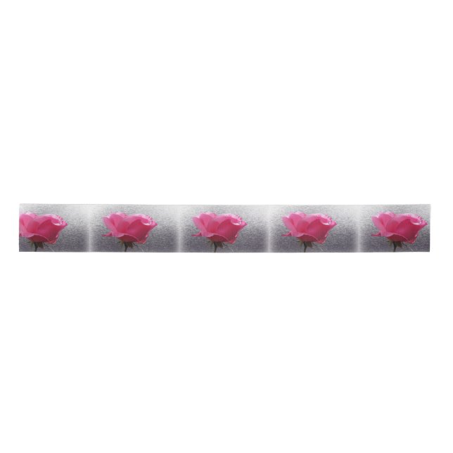 rosa über grau satinband (Vorderseite)