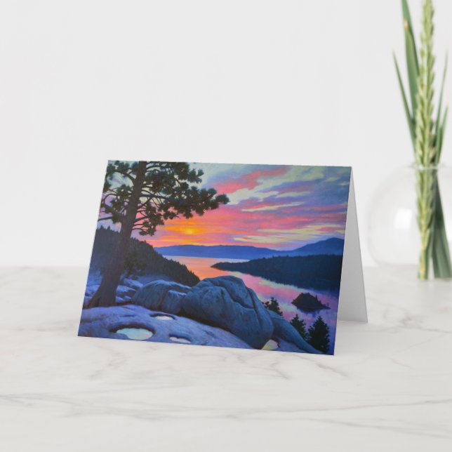 Rosa über Smaragdgrün-Karte Karte (Vorderseite)