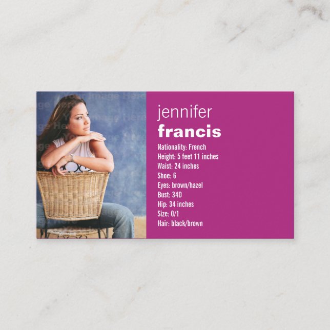 Rosa Überfahrt-Minibaut.-Karte Visitenkarte (Vorderseite)